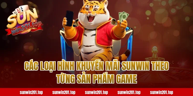 Các loại hình khuyến mãi sunwin theo từng sản phẩm game
